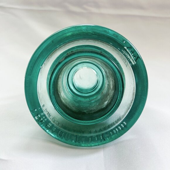 Whitall Tantum Co. No. 1 Vintage Aqua Blue Glass Insulator - Picture 5 of 7